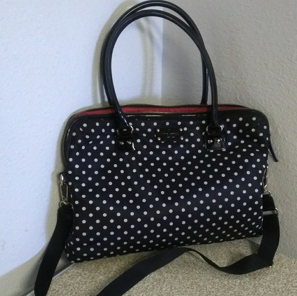 kate spade Handbags - Kate Spade NY Polka dots Patent Laptop Bag.
